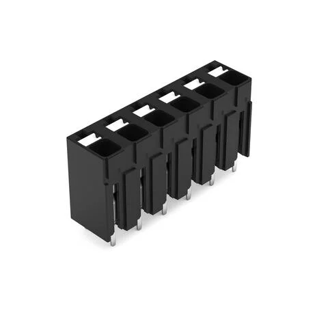 2086-3106 - THR PCB terminal block; push-button; 1.5 mm²; Pin spacing 5 mm; 6-pole; Push-in CAGE CLAMP®; 1,50 mm²; black