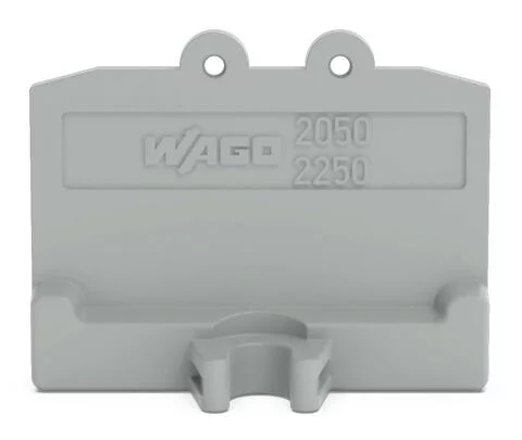 2050-381 - End plate; with fixing flange; 1.3 mm thick; gray