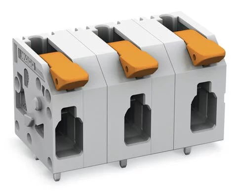 2604-1512 - PCB terminal block; Push-in CAGE CLAMP with operating lever; AWG 24 - 12; Pin spacing 11.5 mm; 12-pole; side entry; gray