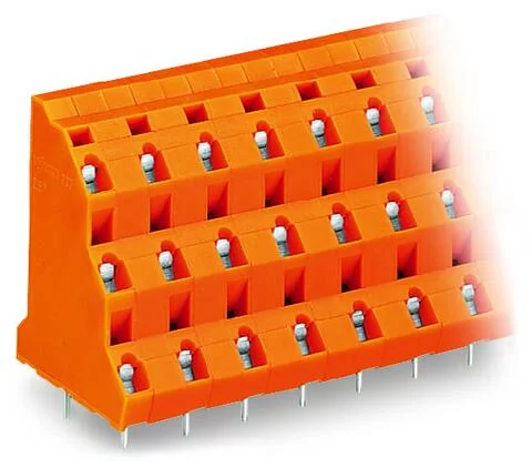 737-856 - Triple-deck PCB terminal block; 2.5 mm²; Pin spacing 10.16 mm; 18-pole; CAGE CLAMP®; 2,50 mm²; orange