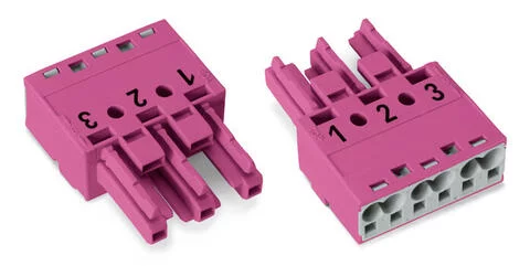 770-283 - Socket; 3-pole; Cod. B; 4,00 mm²; pink 770-283 - Socket; 3-pole; Cod. B; 4,00 mm²; pink
