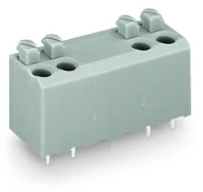 735-306/001-000 - PCB terminal block; push-button; 1.5 mm²; Pin spacing 5 mm; 4-pole; PUSH WIRE®; 1,50 mm²; gray