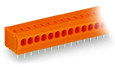 235-107/330-000 - PCB terminal block; 1.5 mm²; Pin spacing 3.81 mm; 7-pole; PUSH WIRE®; 1,50 mm²; orange