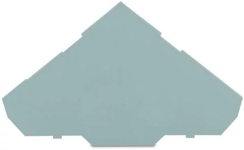 280-319 - End and intermediate plate; 1 mm thick; for triple-deck terminal blocks; gray