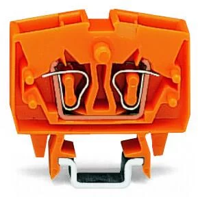 264-706 - 2-conductor miniature through terminal block; 2.5 mm²; with test option; center marking; for DIN-15 rail; CAGE CLAMP®; 2,50 mm²; orange