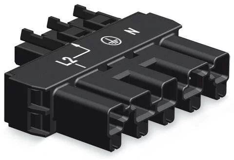 770-902 - Intermediate coupler; 5-pole/3-pole; Cod. A; L2 - L; black