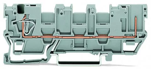769-214 - 1-conductor/1-pin disconnect carrier terminal block; for DIN-rail 35 x 15 and 35 x 7.5; 4 mm²; CAGE CLAMP®; 4,00 mm²; gray