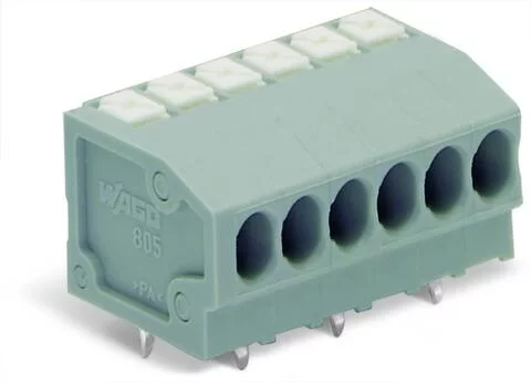 805-314 - PCB terminal block; push-button; 1.5 mm²; Pin spacing 3.5 mm; 14-pole; Push-in CAGE CLAMP®; 1,50 mm²; gray