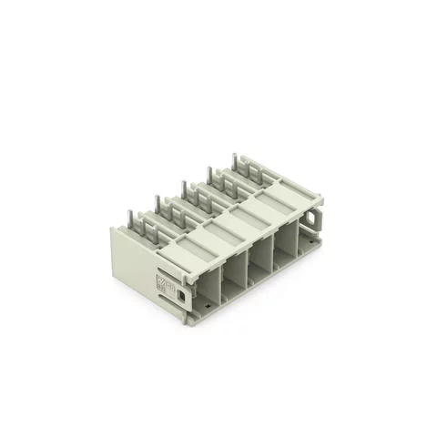 832-3645 - THT male header; 1.2 x 1.2 mm solder pin; reversed angled (180° to PCB); Pin spacing 10.16 mm; 5-pole