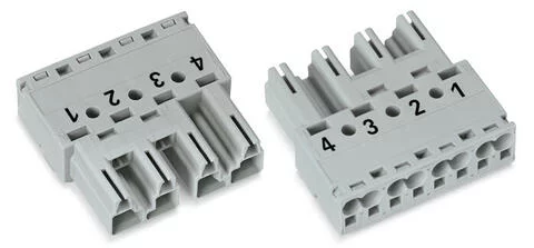 770-254 - Plug; 4-pole; 4,00 mm²; gray 770-254 - Plug; 4-pole; 4,00 mm²; gray