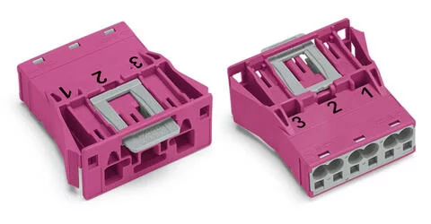 770-793 - WINSTA® through-panel plug (male); snap-in; 1/2/3 marking; 3-pole; pink 770-793 - WINSTA® through-panel plug (male); snap-in; 1/2/3 marking; 3-pole; pink