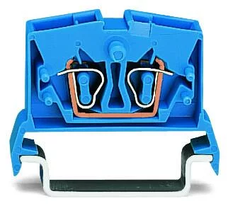 264-714 - 2-conductor miniature through terminal block; 2.5 mm²; with test option; suitable for Ex i applications; center marking; for DIN-rail 35 x 15 and 35 x 7.5; CAGE CLAMP®; 2,50 mm²; blue