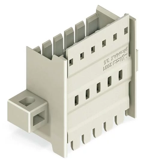 2091-1632/024-000 - Panel feedthrough male connector; clamping collar; 2-pole; Pin spacing 3.5 mm; light gray 2091-1632/024-000 - Panel feedthrough male connector; clamping collar; 2-pole; Pin spacing 3.5 mm; light gray