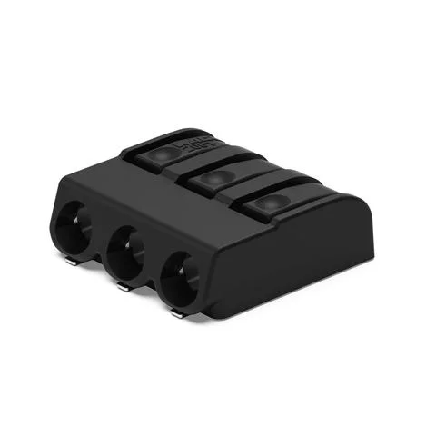 2061-623/998-404 - SMD PCB terminal block; push-button; Push-in CAGE CLAMP; AWG 20 - 16; Pin spacing 6 mm; 3-pole; in tape-and-reel packaging; black