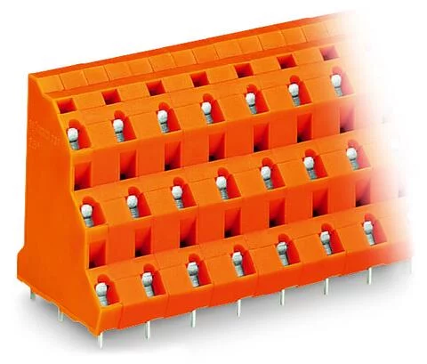 737-802 - Triple-deck PCB terminal block; 2.5 mm²; Pin spacing 10.16 mm; 6-pole; CAGE CLAMP®; 2,50 mm²; orange