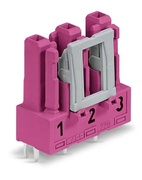 770-883 - Socket for PCBs; straight; 3-pole; Cod. B; pink