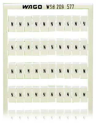 209-577 - WSB marking card; as card; MARKED; N (100x); not stretchable; Horizontal marking; snap-on type; white