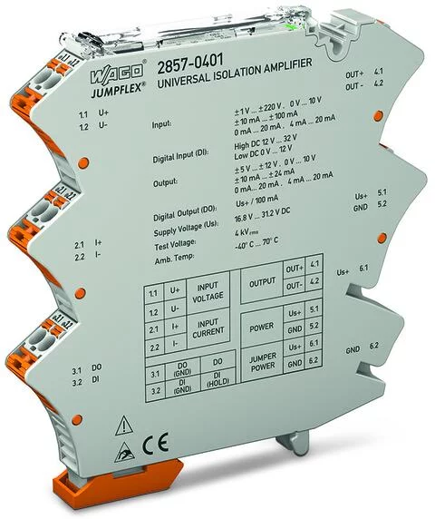 2857-401 - JUMPFLEX® signal conditioner; universal isolation amplifier; ; with picoMAX® connector; configurable