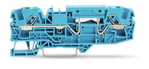 2006-1604 - TOPJOB®S feedthrough terminal block; rail mount; 2-conductor; same profile as 2-conductor disconnect block; 7.5 mm wide; blue