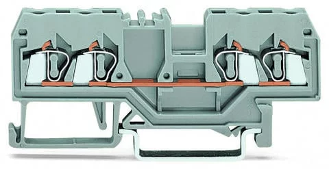 280-835 - 4-conductor through terminal block; 2.5 mm²; center marking; for DIN-rail 35 x 15 and 35 x 7.5; CAGE CLAMP®; 2,50 mm²; orange