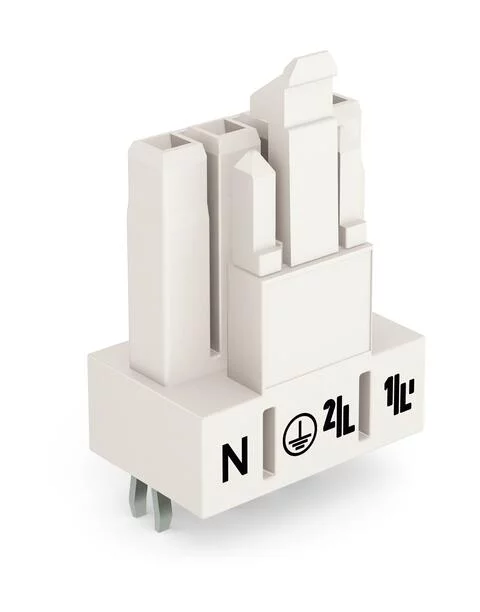 890-824 - Socket for PCBs; straight; 4-pole; Cod. A; white 890-824 - Socket for PCBs; straight; 4-pole; Cod. A; white