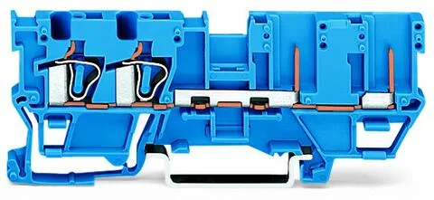 769-171/000-006 - 2-conductor/2-pin carrier terminal block; for DIN-rail 35 x 15 and 35 x 7.5; 4 mm²; CAGE CLAMP®; 4,00 mm²; blue