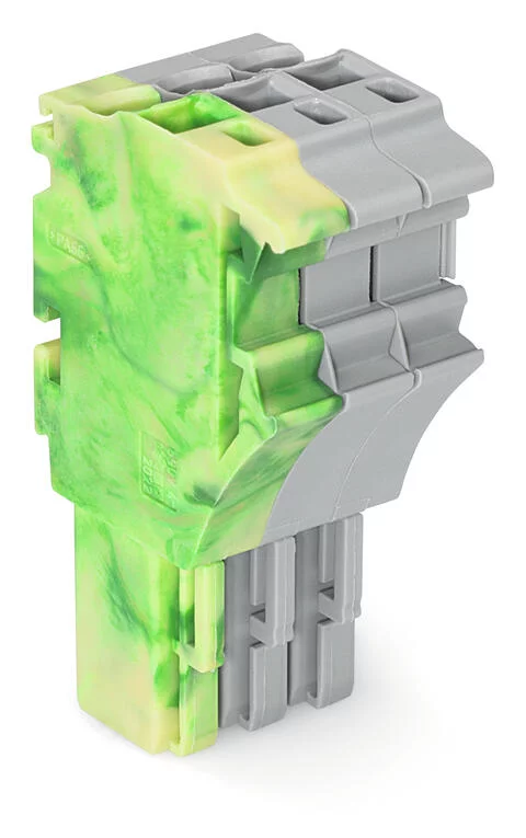 2022-103/000-037 - 1-conductor female connector; Push-in CAGE CLAMP®; 4 mm²; Pin spacing 5.2 mm; 3-pole; 4,00 mm²; gray