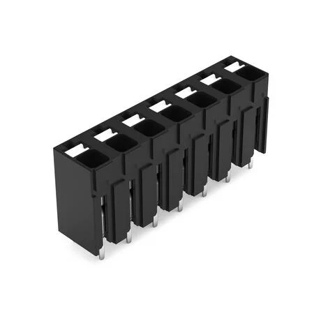 2086-3107/300-000 - THR PCB terminal block; push-button; 1.5 mm²; Pin spacing 5 mm; 7-pole; Push-in CAGE CLAMP®; Solder pin length 1.5 mm; 1,50 mm²; black