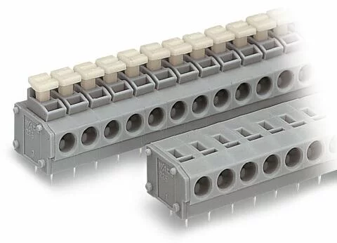235-408/333-000 - PCB terminal block; 2.5 mm²; Pin spacing 5/5.08 mm; 8-pole; PUSH WIRE®; with test port; 2,50 mm²; gray