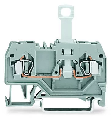 280-913 - Disconnect terminal block; center marking; 2-conductor; 5 mm wide; orange