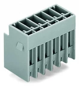 769-633 - THT male header; 1.0 x 1.0 mm solder pin; straight; Pin spacing 5 mm; 3-pole; gray 769-633 - THT male header; 1.0 x 1.0 mm solder pin; straight; Pin spacing 5 mm; 3-pole; gray