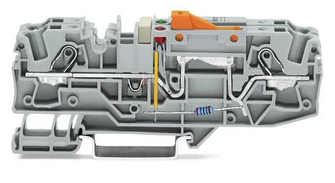 2006-1671/1000-848 - TOPJOB®S ground disconnect terminal block; rail mount; 2-conductor; 7.5 mm wide; gray; 24 V 2006-1671/1000-848 - TOPJOB®S ground disconnect terminal block; rail mount; 2-conductor; 7.5 mm wide; gray; 24 V