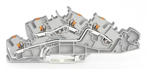 2205-7642 - Multilevel installation terminal block; with push-button; 4 mm²; L/L; Push-in CAGE CLAMP®; 4,00 mm²; gray