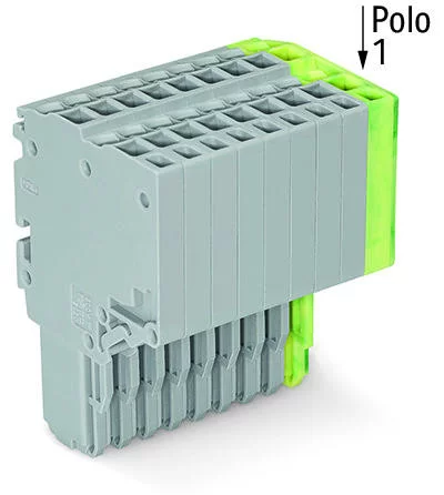 2020-211/000-036 - 2-conductor female connector; Push-in CAGE CLAMP®; 1.5 mm²; Pin spacing 3.5 mm; 11-pole; 1,50 mm²; gray, green-yellow