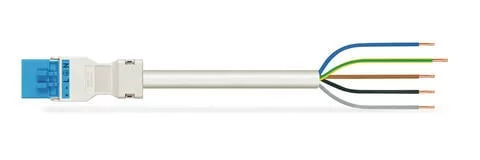 891-8985/216-102 - pre-assembled connecting cable; Eca; Plug/open-ended; 5-pole; Cod. I; H05Z1Z1-F 5G 1.5 mm²; 1 m; 1,50 mm²; blue