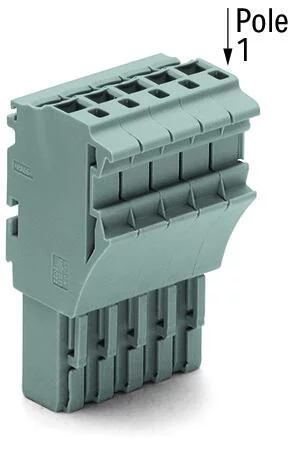 2022-108/000-012 - 1-conductor female connector; Push-in CAGE CLAMP®; 4 mm²; Pin spacing 5.2 mm; 8-pole; 4,00 mm²; orange