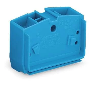 264-354 - 4-conductor center terminal block; without push-buttons; suitable for Ex i applications; 1-pole; 2.5 mm²; CAGE CLAMP®; 2,50 mm²; blue