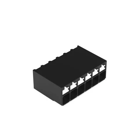2086-1206/700-000/997-607 - SMD PCB terminal block; push-button; 1.5 mm²; Pin spacing 3.5 mm; 6-pole; Push-in CAGE CLAMP®; 1,50 mm²; black
