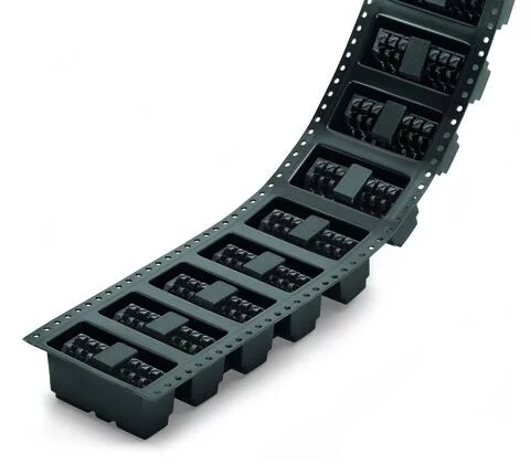 250-202/353-604/997-404 - THR PCB terminal block; push-button; 1.5 mm²; Pin spacing 3.5 mm; 2-pole; Push-in CAGE CLAMP®; in tape-and-reel packaging; 1,50 mm²; black