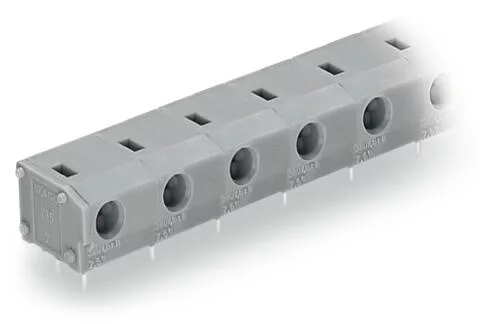 235-802 - PCB terminal block; 2.5 mm²; Pin spacing 10/10.16 mm; 2-pole; PUSH WIRE®; 2,50 mm²; gray