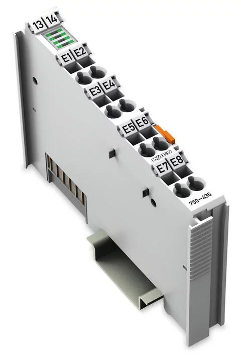 750-436 - 8-channel digital input; 24 VDC; 3 ms; Low-side switching