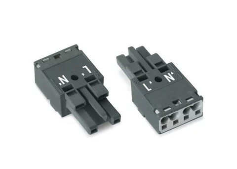 770-1162 - Socket; 2-pole; Cod. L; 4,00 mm²; dark gray