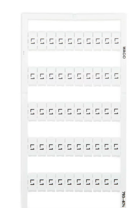 793-674 - WMB marking card; as card; MARKED; L1 (100x); not stretchable; Vertical marking; snap-on type; white 793-674 - WMB marking card; as card; MARKED; L1 (100x); not stretchable; Vertical marking; snap-on type; white