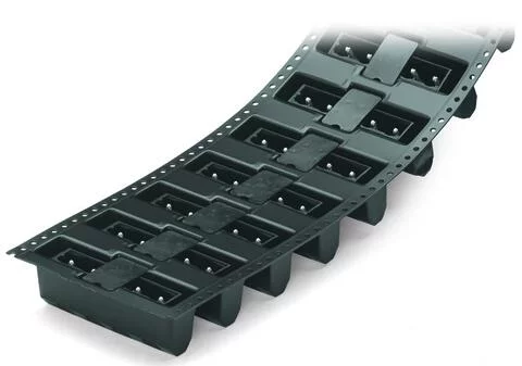 231-235/001-000/105-604/997-407 - Male header; 5-pole; THR; 1.0 x 1.0 mm solder pin; straight; pin spacing 7.5 mm; in tape-and-reel packaging; black