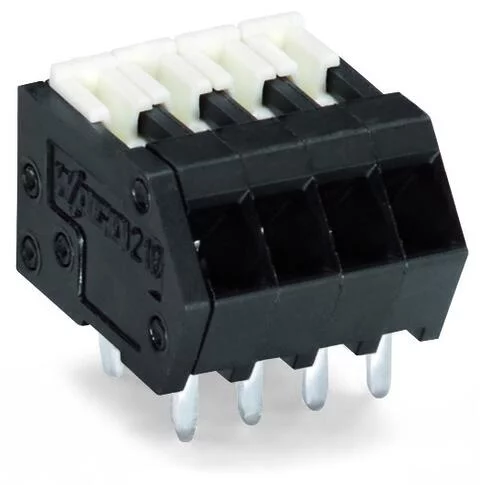 218-504/000-604 - THR PCB terminal block; Locking slides; 0.5 mm²; Pin spacing 2.54 mm; 4-pole; CAGE CLAMP®; 0,50 mm²; black 218-504/000-604 - THR PCB terminal block; Locking slides; 0.5 mm²; Pin spacing 2.54 mm; 4-pole; CAGE CLAMP®; 0,50 mm²; black