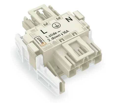 770-6223 - Linect® T-connector; 3-pole; Cod. A; 1 input; 2 outputs; white