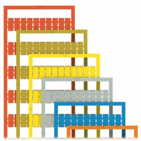 793-502/000-002 - WMB marking card; as card; MARKED; 1 ... 10 (10x); not stretchable; Horizontal marking; snap-on type; yellow