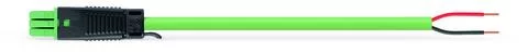 894-8392/173-506 - pre-assembled connecting cable; Cca; Socket/open-ended; 2-pole; Cod. E; Y-H(St)Hh 1x2x0,8; 5 m; green
