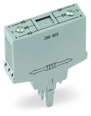 286-807 - Component module with diode; with 7 pcs; Diode 1N4007; with common anode; gray