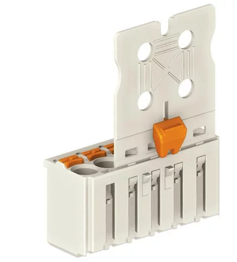 2092-1110/002-000 - 1-conductor female connector; push-button; Push-in CAGE CLAMP®; 2.5 mm²; Pin spacing 5 mm; 10-pole; Gripping plate sliding connector release; 2,50 mm²; light gray